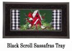 Christmas Cardinal Birdhouse Sassafras Mat - 10 x 22 Insert Doormat