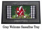 Christmas Cardinal Birdhouse Sassafras Mat - 10 x 22 Insert Doormat