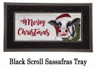 Christmas Cow Sassafras Mat - 10 x 22 Insert Doormat