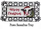 Christmas Cow Sassafras Mat - 10 x 22 Insert Doormat