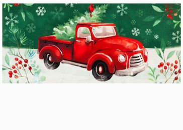 Sassafras Christmas Heritage Red Truck - 10 x 22 Insert Doormat