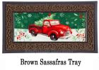 Sassafras Christmas Heritage Red Truck - 10 x 22 Insert Doormat