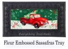 Sassafras Christmas Heritage Red Truck - 10 x 22 Insert Doormat