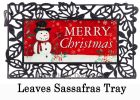 Sassafras Christmas Heritage Snowman Mat - 10 x 22 Insert Doormat