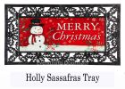 Sassafras Christmas Heritage Snowman Mat - 10 x 22 Insert Doormat