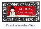 Sassafras Christmas Heritage Snowman Mat - 10 x 22 Insert Doormat