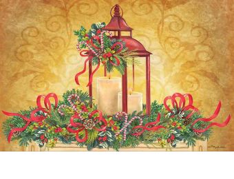 Indoor & Outdoor Christmas Lantern Insert Doormat - 18" x 30"