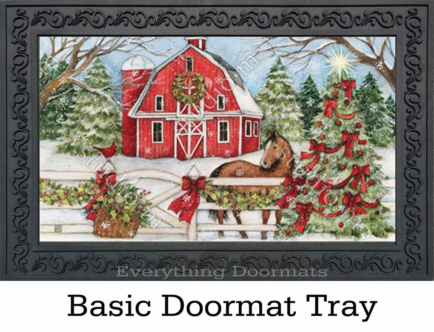 Indoor Outdoor Christmas On The Farm Matmate Doormat