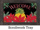 Indoor & Outdoor Christmas Pineapple Insert Doormat-18x30