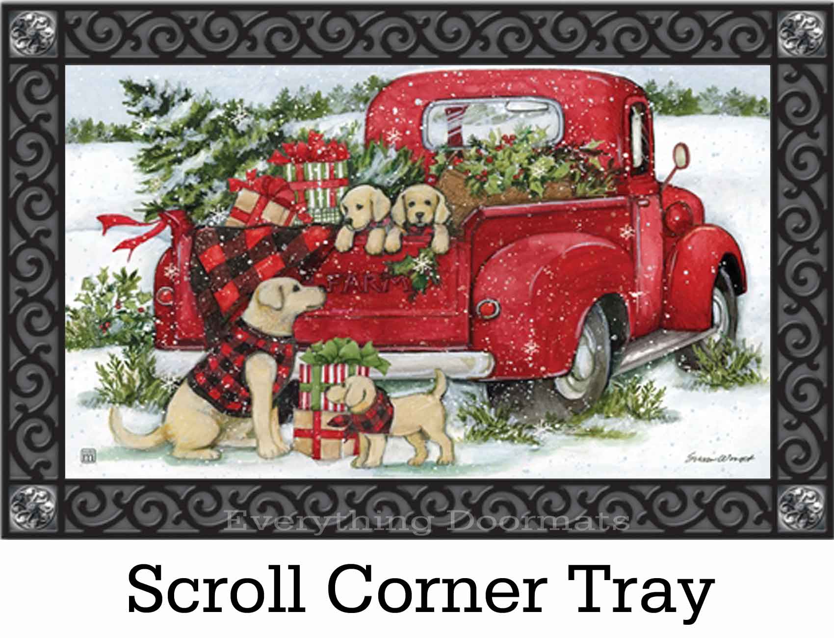 https://www.everythingdoormats.com/images/products/christmas-puppies-matmates-insert-doormat-in-outdoor-scroll-corner-tray.jpg