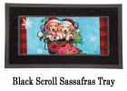 Christmas Puppy Bucket Sassafras Mat - 10 x 22 Insert Doormat