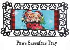 Christmas Puppy Bucket Sassafras Mat - 10 x 22 Insert Doormat