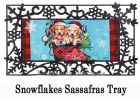 Christmas Puppy Bucket Sassafras Mat - 10 x 22 Insert Doormat