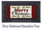 Christmas Sentiments Sassafras Mat - 10 x 22 Insert Doormat