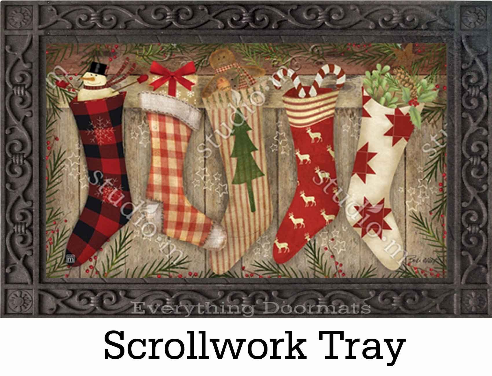 Indoor Outdoor Christmas Stockings Matmate Doormat 18x30