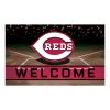 Cincinnati Reds Flocked Rubber Doormat - 18 x 30