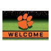 Clemson University Flocked Rubber Doormat - 18 x 30