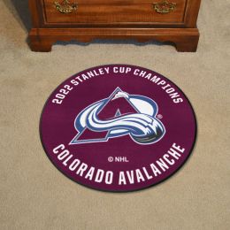 Colorado Avalanche 2022 Stanley Cup Champions Hockey Puck Shaped Area Rug - 27"
