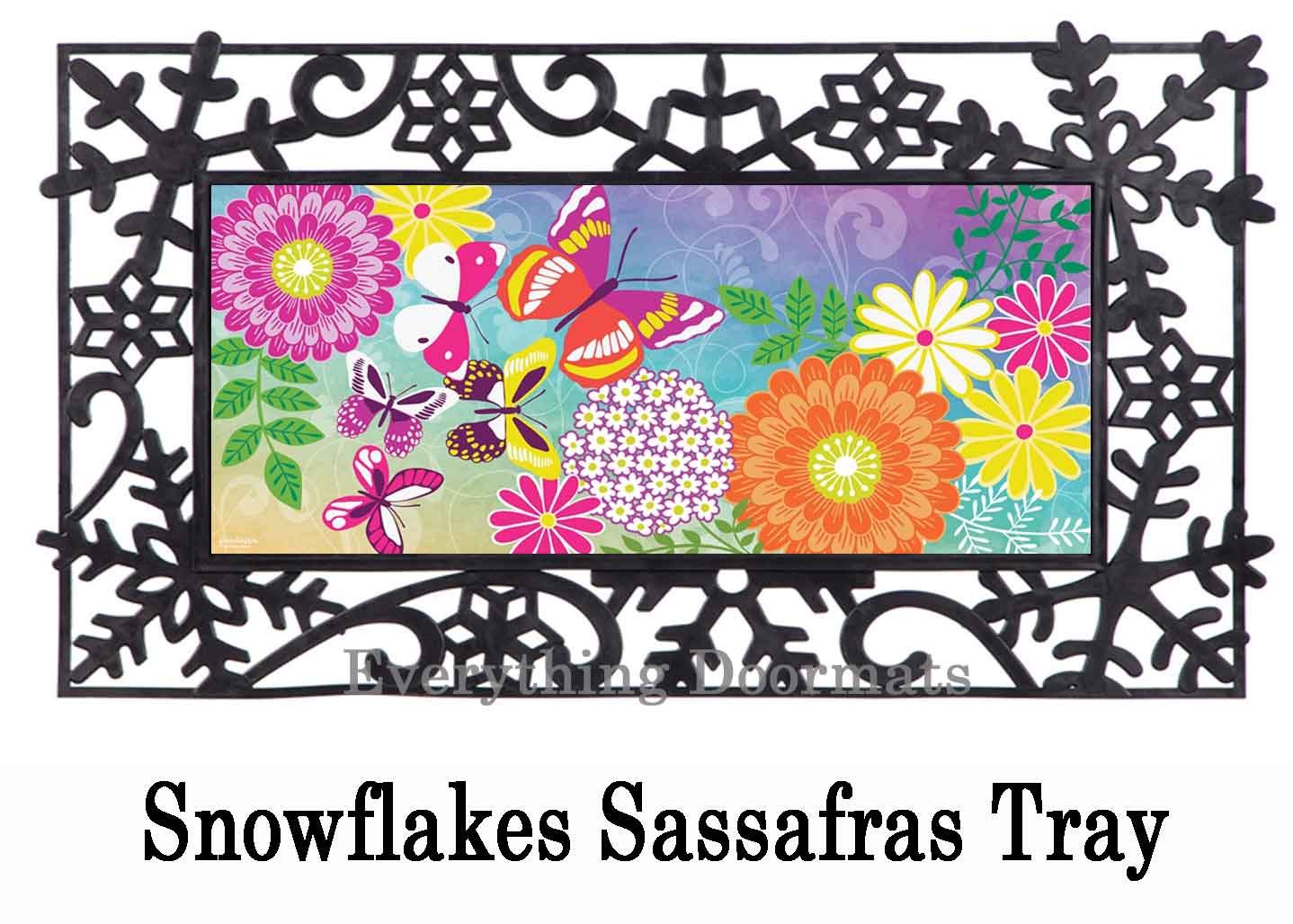 Sassafras Colorful Flowers Switch Mat10x22 Insert Doormat