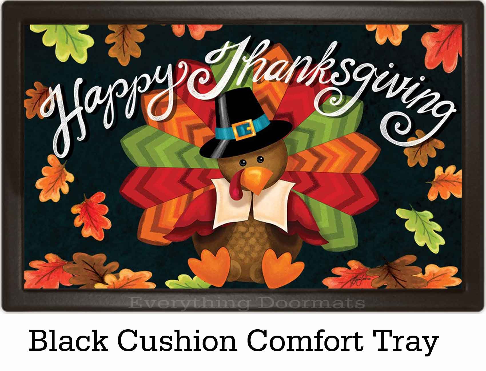 Indoor Outdoor Colorful Turkey Insert Doormat 18x30