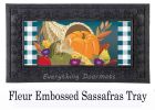 Cornucopia with Checks Sassafras Mat - 10 x 22 Insert Doormat