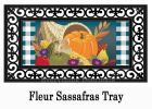 Cornucopia with Checks Sassafras Mat - 10 x 22 Insert Doormat