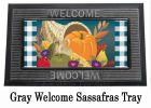 Cornucopia with Checks Sassafras Mat - 10 x 22 Insert Doormat