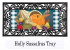 Cornucopia with Checks Sassafras Mat - 10 x 22 Insert Doormat