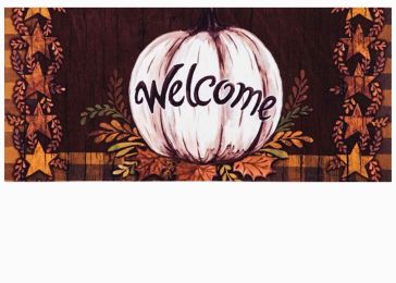 Sassafras Country Pumpkin Mat - 10 x 22 Insert Doormat