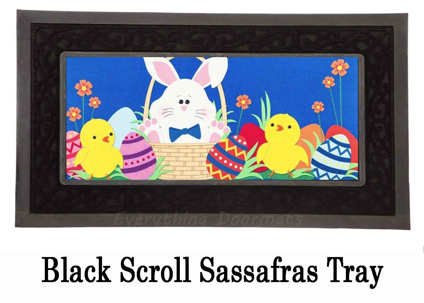 Sassafras Easter Bunny and Chicks Switch Doormat 10 x 22 Insert