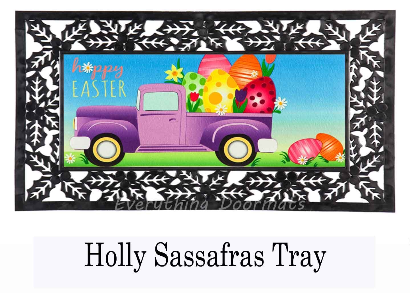 Sassafras Easter Egg Truck Switch Doormat 10 x 22 Insert