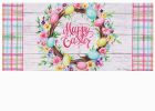 Easter Floral Wreath Sassafras Mat - 10 x 22 Insert Doormat