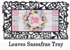 Easter Floral Wreath Sassafras Mat - 10 x 22 Insert Doormat