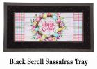 Easter Floral Wreath Sassafras Mat - 10 x 22 Insert Doormat