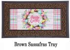 Easter Floral Wreath Sassafras Mat - 10 x 22 Insert Doormat