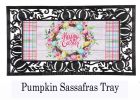 Easter Floral Wreath Sassafras Mat - 10 x 22 Insert Doormat