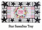 Easter Floral Wreath Sassafras Mat - 10 x 22 Insert Doormat