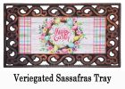Easter Floral Wreath Sassafras Mat - 10 x 22 Insert Doormat