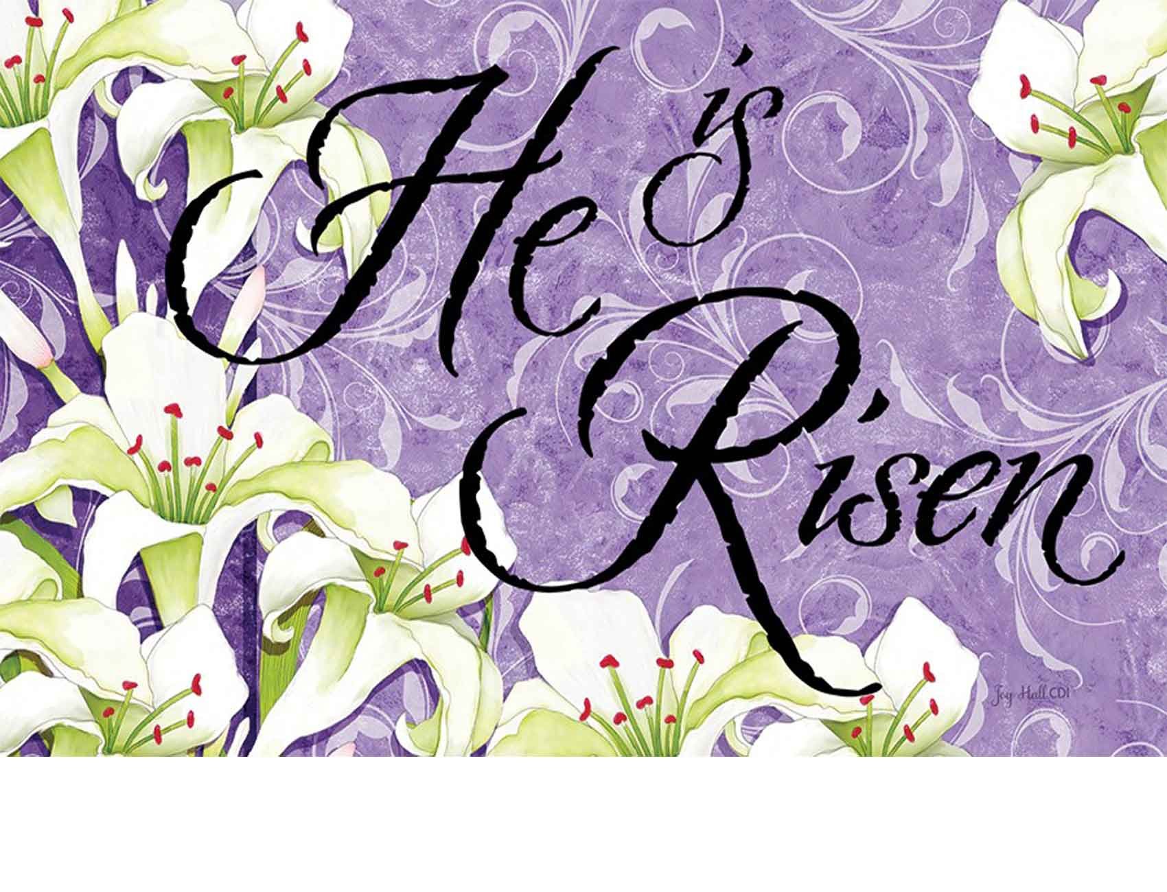 Indoor & Outdoor Easter Lillies Insert Doormat 18x30