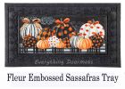 Elegant Pattern Pumpkins Sassafras Mat - 10 x 22 Insert Doormat
