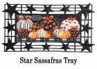 Elegant Pattern Pumpkins Sassafras Mat - 10 x 22 Insert Doormat