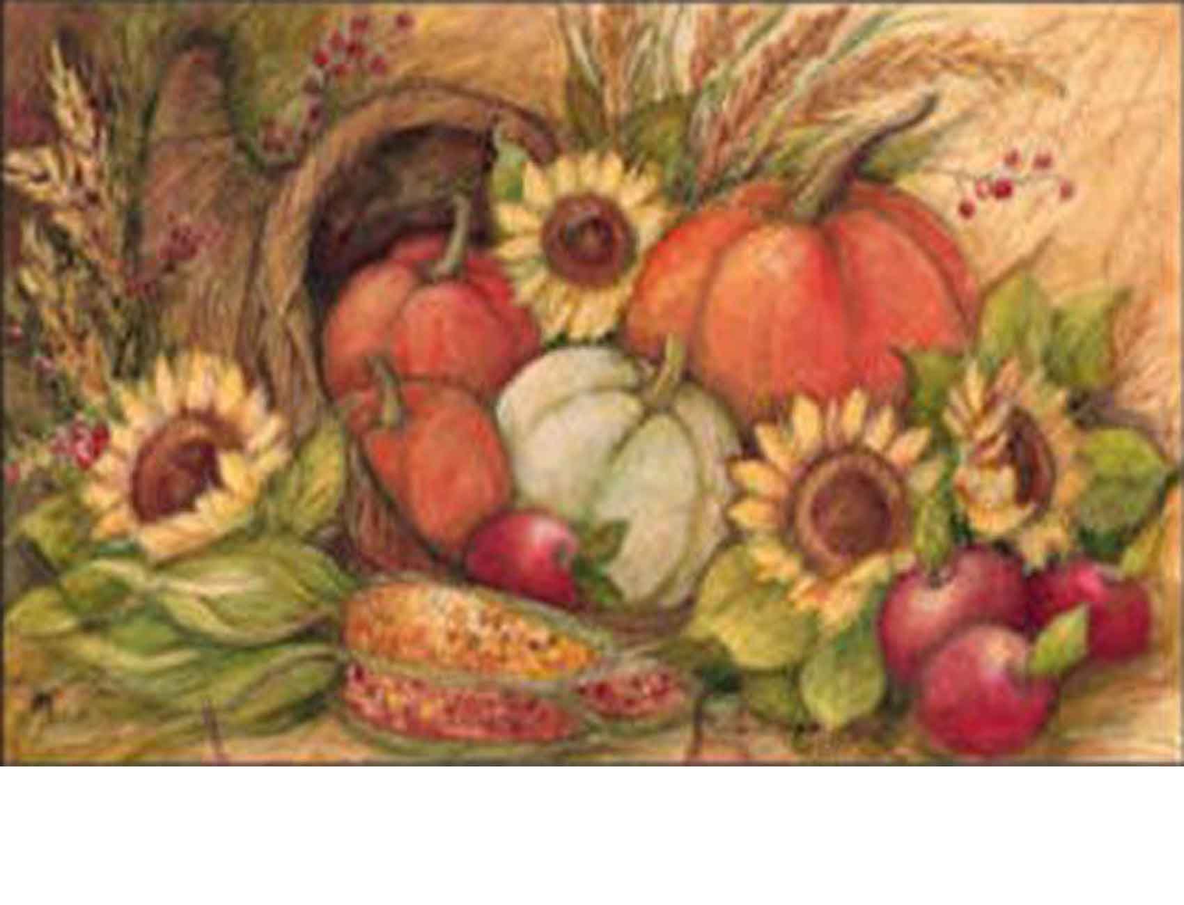 Indoor Outdoor Fall Abundance Matmates Doormat 18x30
