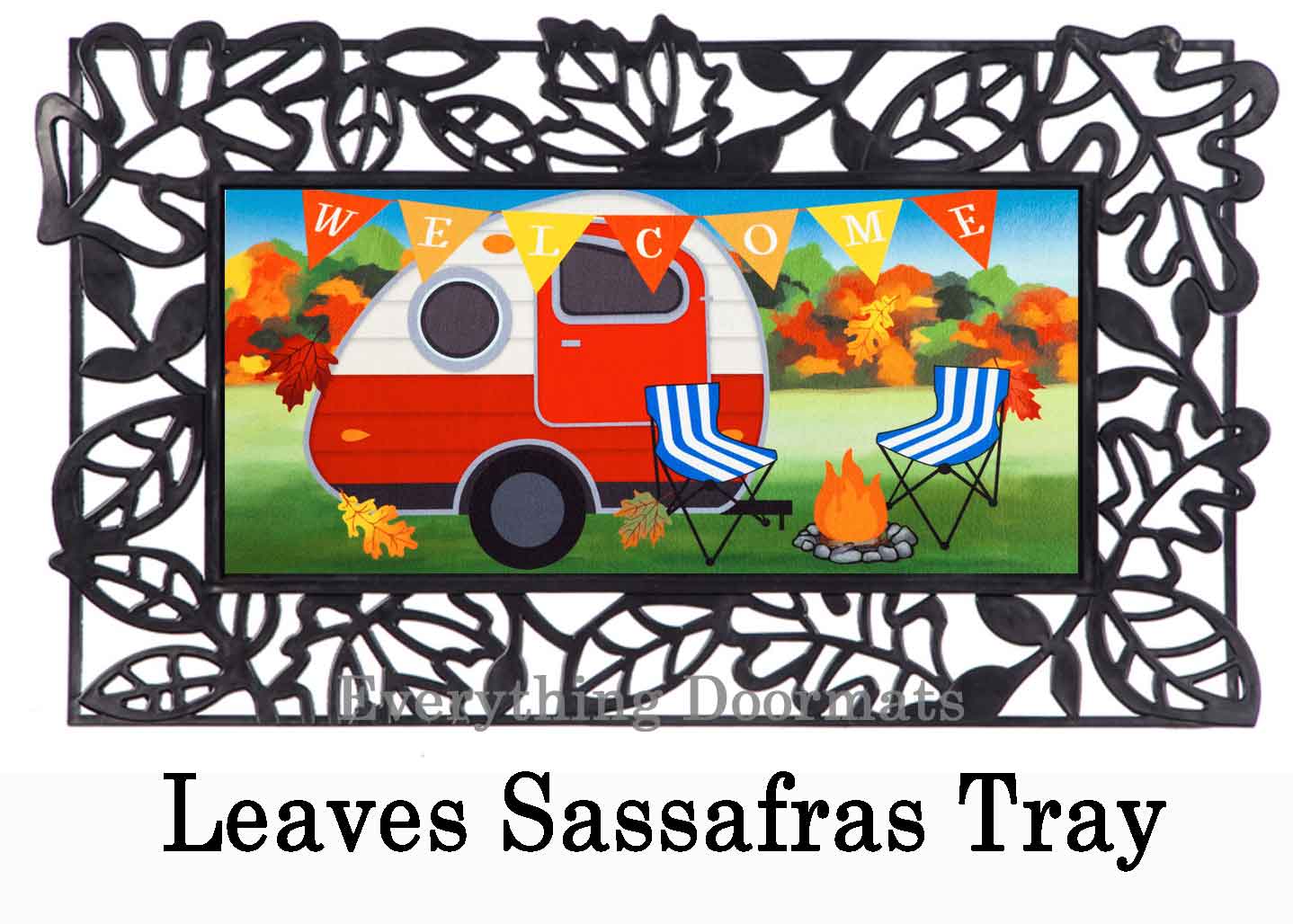 Fall Camper Welcome Sassafras Mat - 10 x 22 Insert Doormat