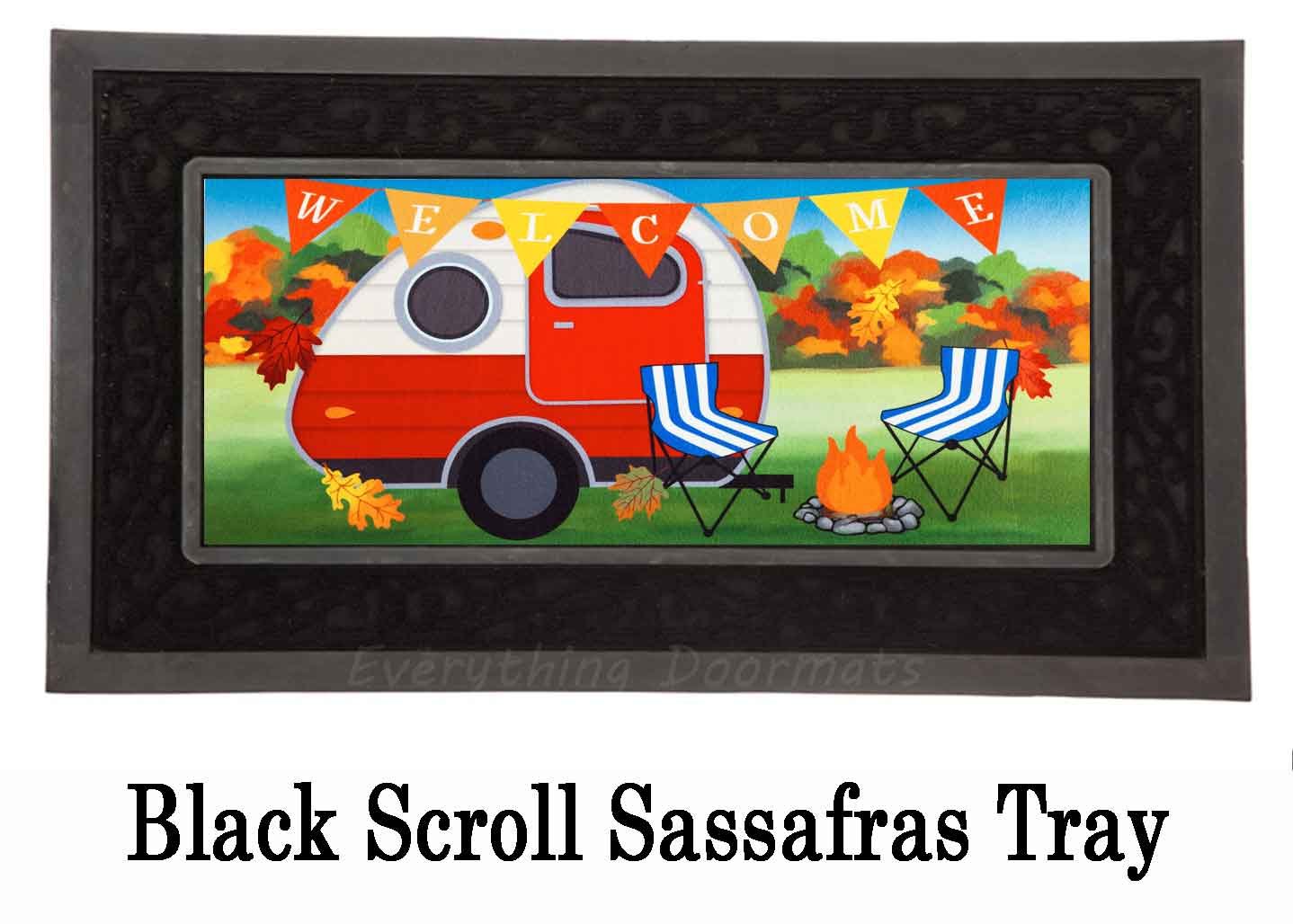 Fall Camper Welcome Sassafras Mat - 10 x 22 Insert Doormat