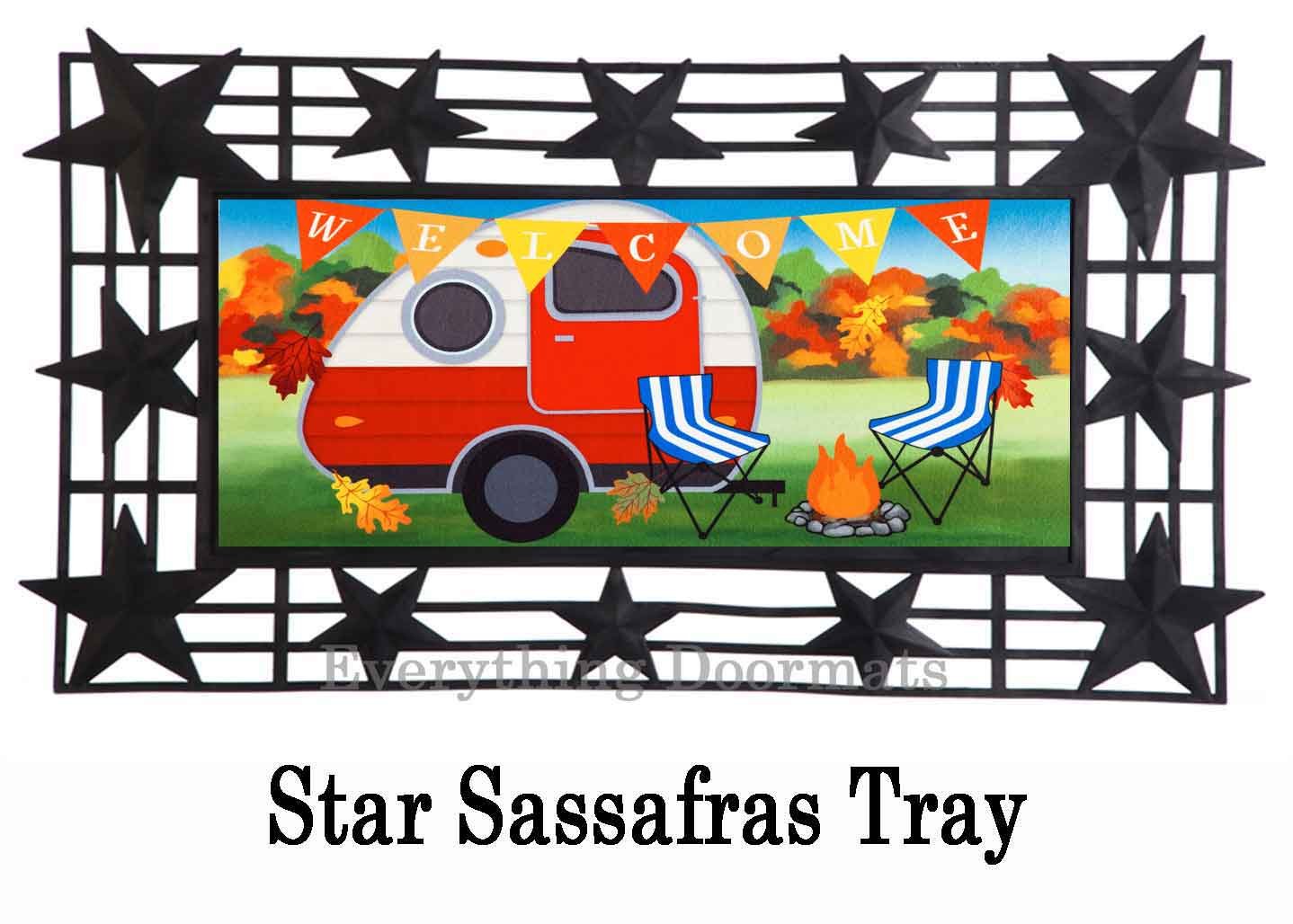 Fall Camper Welcome Sassafras Mat - 10 x 22 Insert Doormat