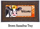 Fall Cow Sassafras Mat - 10 x 22 Insert Doormat
