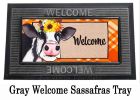 Fall Cow Sassafras Mat - 10 x 22 Insert Doormat