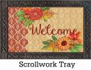 Indoor & Outdoor Fall Damask Insert Doormat - 18x30