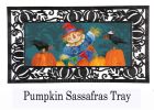 Fall Fella Scarecrow Sassafras Mat - 10 x 22 Insert Doormat