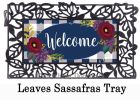 Fall Floral Check Sassafras Mat - 10 x 22 Insert Doormat